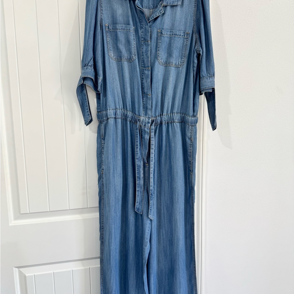 Tru Luxe Jeans Medium Blue Denim Jumpsuit